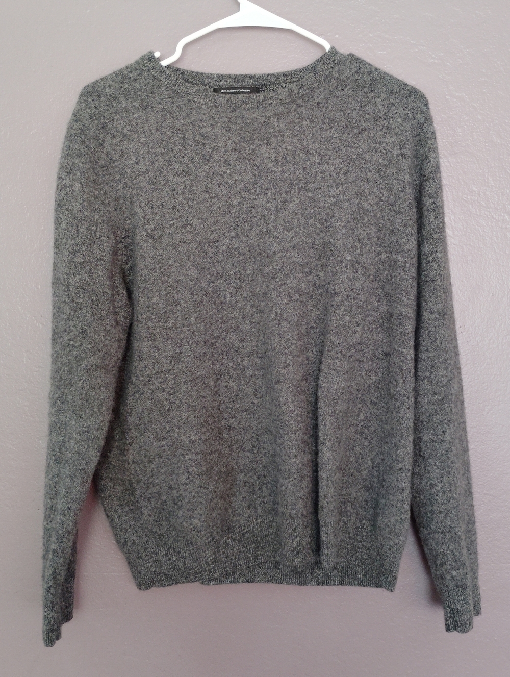 Nordstrom Mens Cashmere Crewneck Sweater Gray Size L